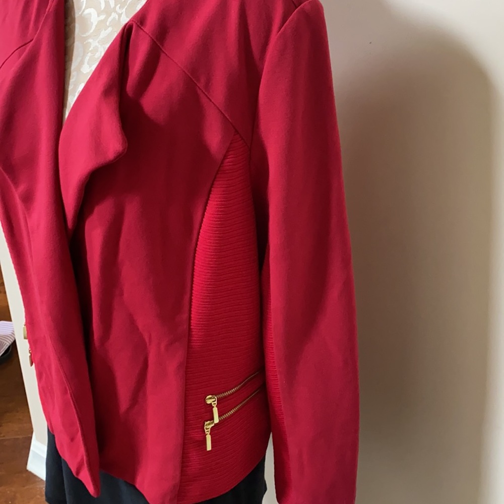 Chico’s Renaissance Red Modern Ponte Jacket - image 5